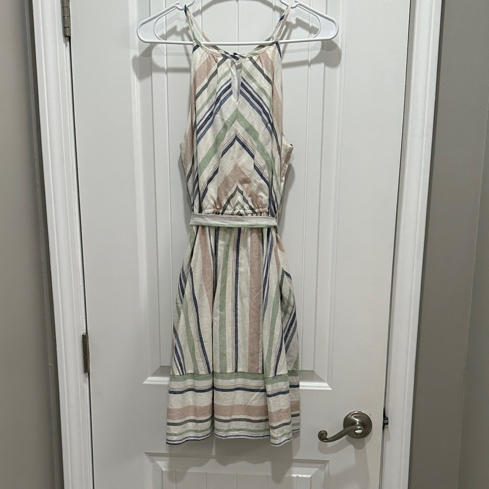 Miami Pastel Striped Mini Dress